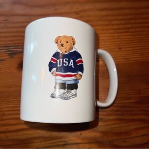 Ralph Lauren Polo Hockey Bear Mug USA Sweater Vintage 1997 Made in China Coffee